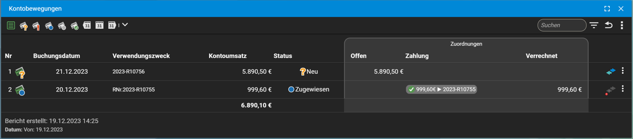 Bank interface