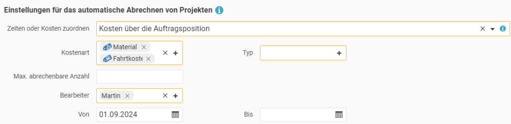 New expense billing