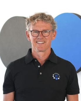 Thorsten Lenk, founder and CEO of 5 POINT AG, at the company's offices in Darmstadt
