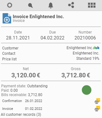 Invoice overview | teamspace